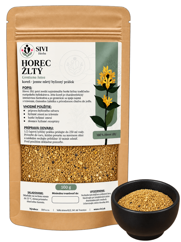 Horec žltý – koreň